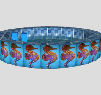 泡温泉游泳池泡澡池SU模型下载_sketchup草图大师SKP模型