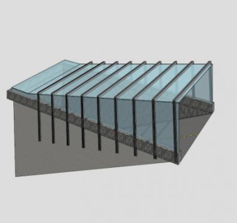 商业街小区地下车库入口SU模型下载_sketchup草图大师SKP模型