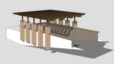 欧式地下车库出入口SU模型下载_sketchup草图大师SKP模型