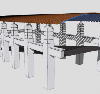 欧式地下车库入口SU模型下载_sketchup草图大师SKP模型