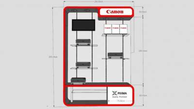 数码电子商品展柜SU模型下载_sketchup草图大师SKP模型