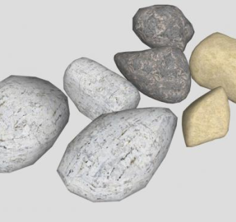 天然岩石石头SU模型下载_sketchup草图大师SKP模型