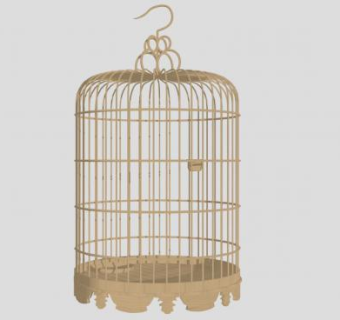 现代木质鸟笼SU模型下载_sketchup草图大师SKP模型