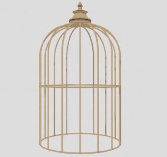 木质鸟笼SU模型下载_sketchup草图大师SKP模型