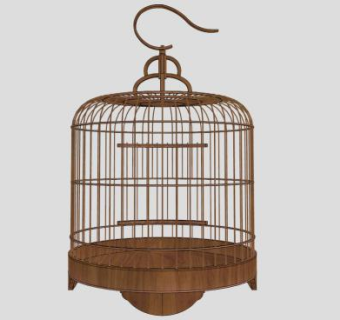 老式木质鸟笼SU模型下载_sketchup草图大师SKP模型