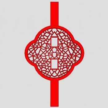 中国结雕塑设计SU模型下载_sketchup草图大师SKP模型