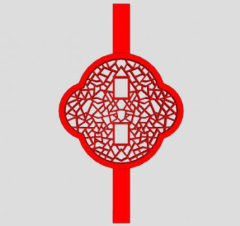 中国结雕塑设计SU模型下载_sketchup草图大师SKP模型