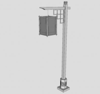 中式景观路灯sketchup模型下载_sketchup草图大师SKP模型