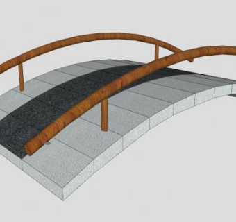 园林景观小桥石桥SU模型下载_sketchup草图大师SKP模型