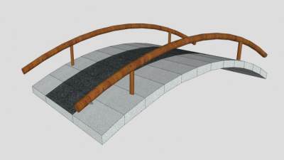园林景观小桥石桥SU模型下载_sketchup草图大师SKP模型