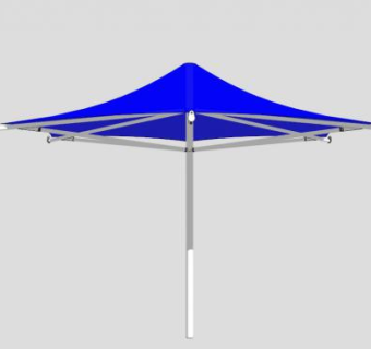 深蓝色户外伞SU模型下载_sketchup草图大师SKP模型