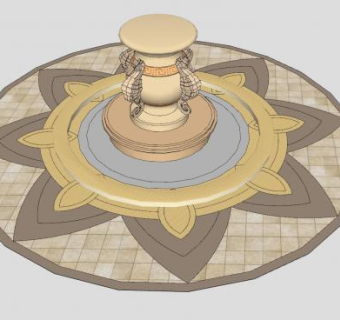 欧式小区雕塑海马雕塑SU模型下载_sketchup草图大师SKP模型