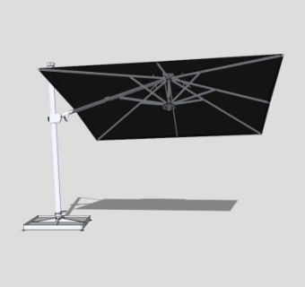 休闲户外伞罗马伞SU模型下载_sketchup草图大师SKP模型
