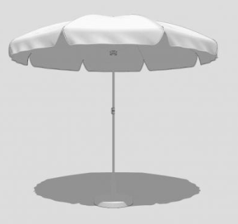 休闲白色户外伞SU模型下载_sketchup草图大师SKP模型
