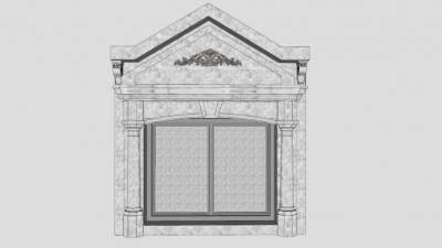 欧式窗户窗口玻璃窗SU模型下载_sketchup草图大师SKP模型