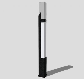 公园景区街灯路灯SU模型下载_sketchup草图大师SKP模型