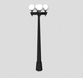 商业街小区简欧路灯SU模型下载_sketchup草图大师SKP模型