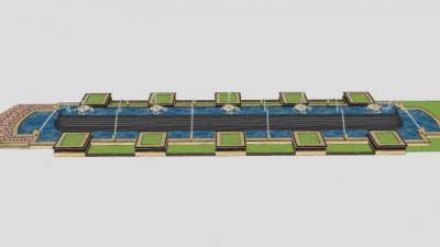 欧式水景蜗牛喷泉景观SU模型下载_sketchup草图大师SKP模型