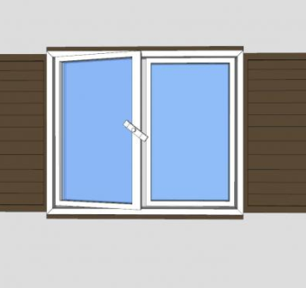 木制玻璃窗户窗口SU模型下载_sketchup草图大师SKP模型