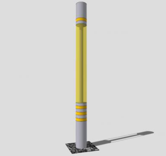 创意路灯LED灯棒灯柱SU模型下载_sketchup草图大师SKP模型