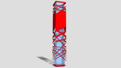 中式景观创意灯柱SU模型下载_sketchup草图大师SKP模型