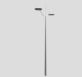 公园市政高杆灯路灯SU模型下载_sketchup草图大师SKP模型