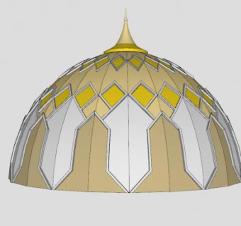 穹顶外观SU模型下载_sketchup草图大师SKP模型