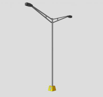 公路市政路灯SU模型下载_sketchup草图大师SKP模型