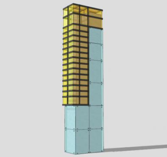 商业街路灯灯柱SU模型下载_sketchup草图大师SKP模型