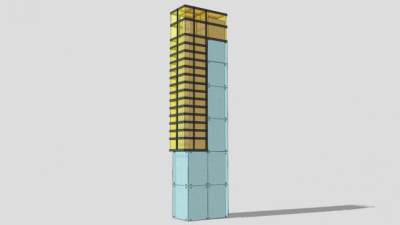 商业街路灯灯柱SU模型下载_sketchup草图大师SKP模型