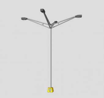 公园市政路灯SU模型下载_sketchup草图大师SKP模型