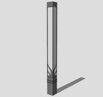 中式景观景区路灯灯柱SU模型下载_sketchup草图大师SKP模型