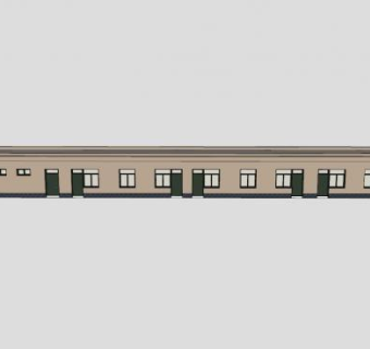 平房宿舍建筑SU模型下载_sketchup草图大师SKP模型