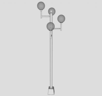 公园创意街灯路灯SU模型下载_sketchup草图大师SKP模型