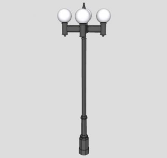 简欧小区街灯路灯SU模型下载_sketchup草图大师SKP模型