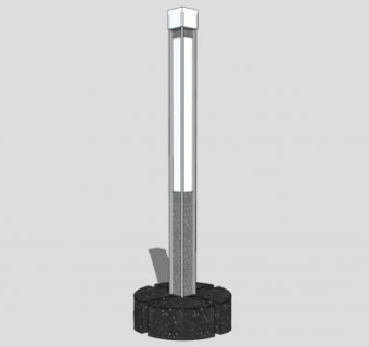 现代简约路灯灯柱SU模型下载_sketchup草图大师SKP模型