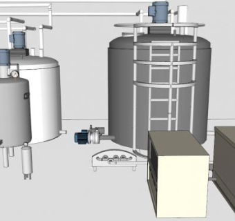 化工厂储蓄罐SU模型_su模型下载 草图大师模型_SKP模型