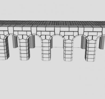 石拱门廊架SU模型下载_sketchup草图大师SKP模型