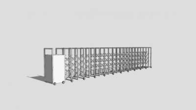 伸缩门SU模型下载_sketchup草图大师SKP模型