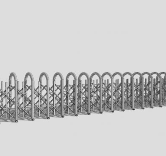 车库电动自动伸缩门SU模型下载_sketchup草图大师SKP模型