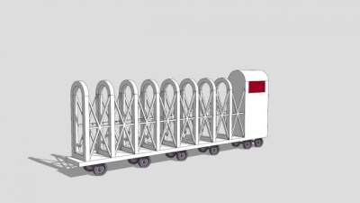 小区自动伸缩门SU模型下载_sketchup草图大师SKP模型