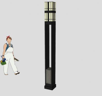 中式园林景观灯SU模型下载_sketchup草图大师SKP模型