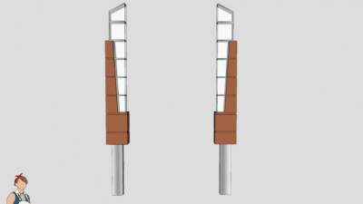 现代木制玻璃路灯SU模型下载_sketchup草图大师SKP模型