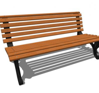 户外长椅长凳公园椅子SU模型下载_sketchup草图大师SKP模型