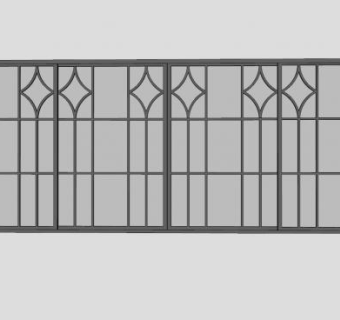 大玻璃门窗SU模型下载_sketchup草图大师SKP模型