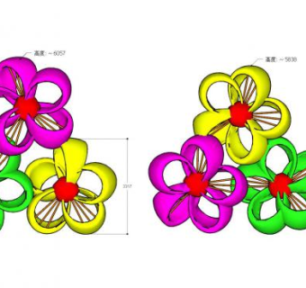 花雕塑SU模型下载_sketchup草图大师SKP模型