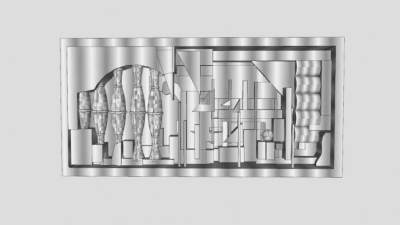 金属雕塑墙SU模型下载_sketchup草图大师SKP模型