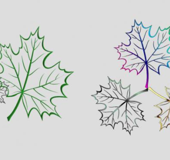 枫叶子形状SU模型下载_sketchup草图大师SKP模型