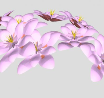 桃花花瓣SU模型下载_sketchup草图大师SKP模型