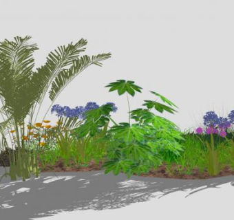 草丛堆SU模型下载_sketchup草图大师SKP模型
